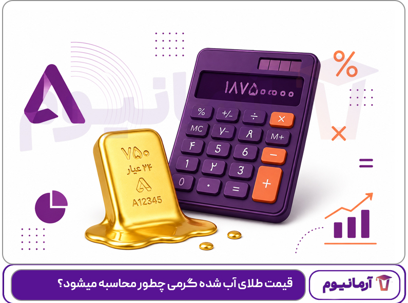 قیمت طلای آب شده گرمی چطور محاسبه میشود؟